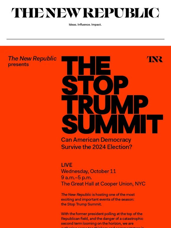 Announcing the Stop Trump Summit
