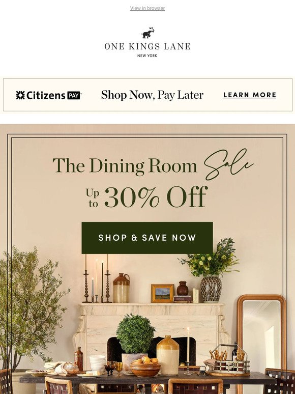 The Dining Room Sale is ON!
