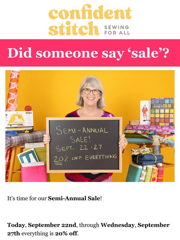 Semi-Annual Sale starts now!