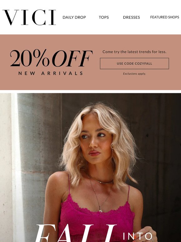 Fall Into Femme With 20% Off