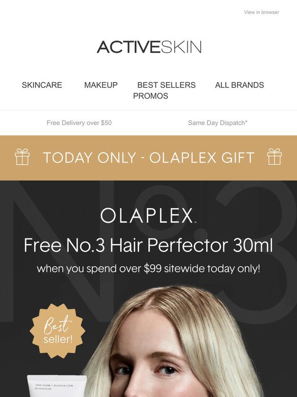 Open for your Free Olaplex No.3 Gift 💜