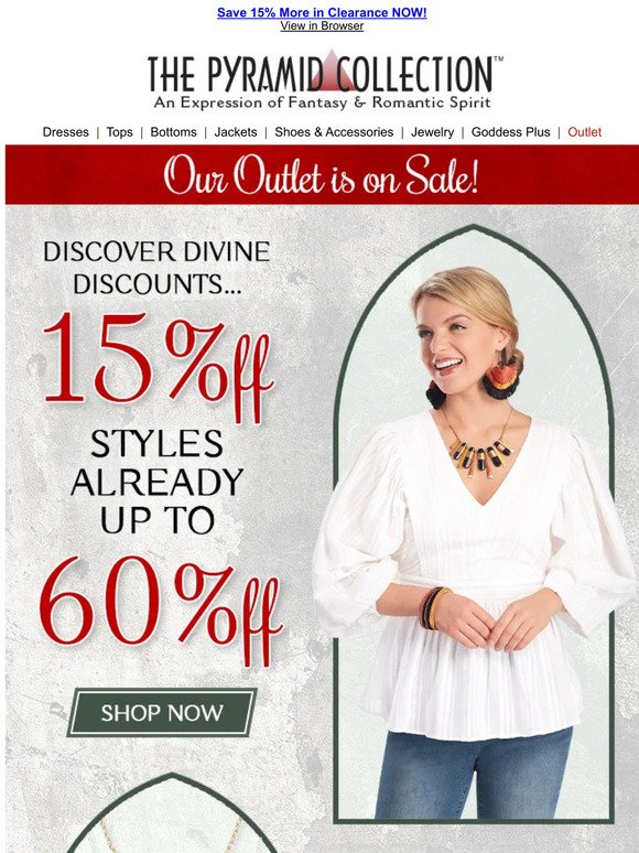 Many New Items Added ~ Save an Extra 15% ~ Outlet Sale!