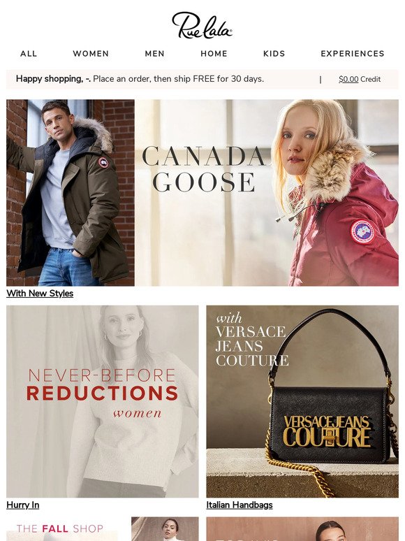 New Canada Goose • Never-Before Women’s Reductions