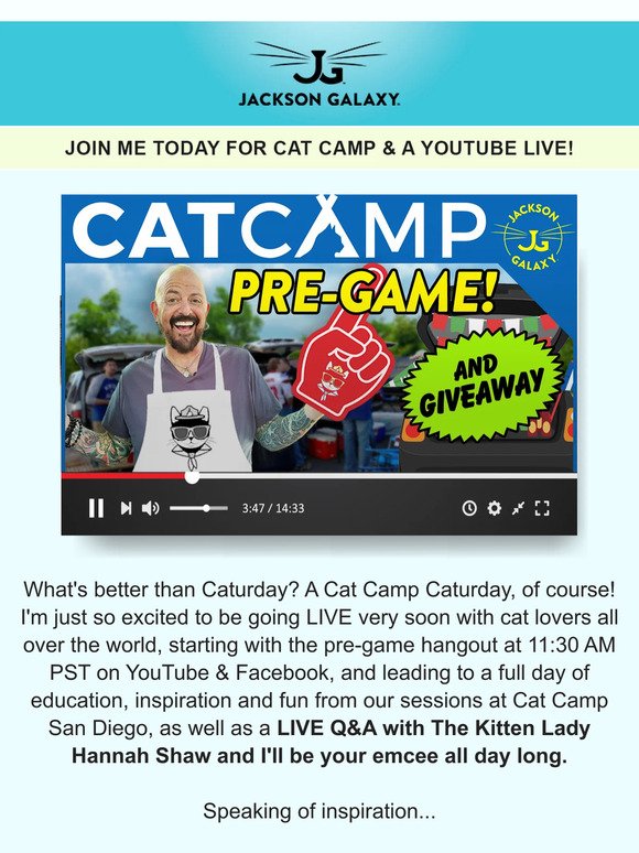 Cat Camp Is TODAY! Join me LIVE for a Pre-Game!