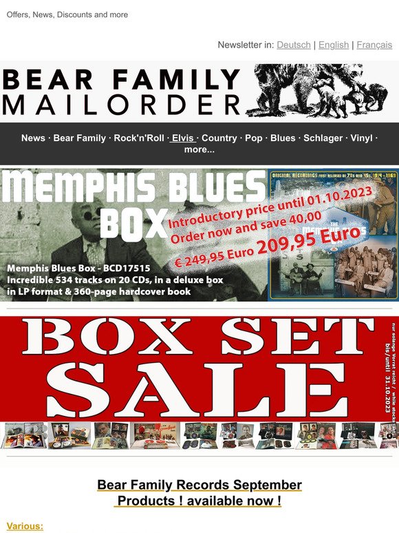 🐻 Memphis BoxSet presale only a few days!