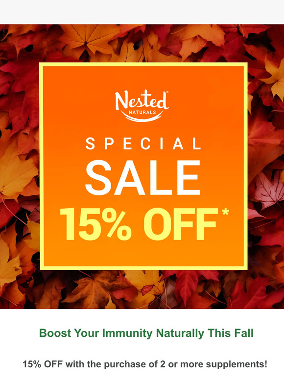 15% Off For Fall Immunity