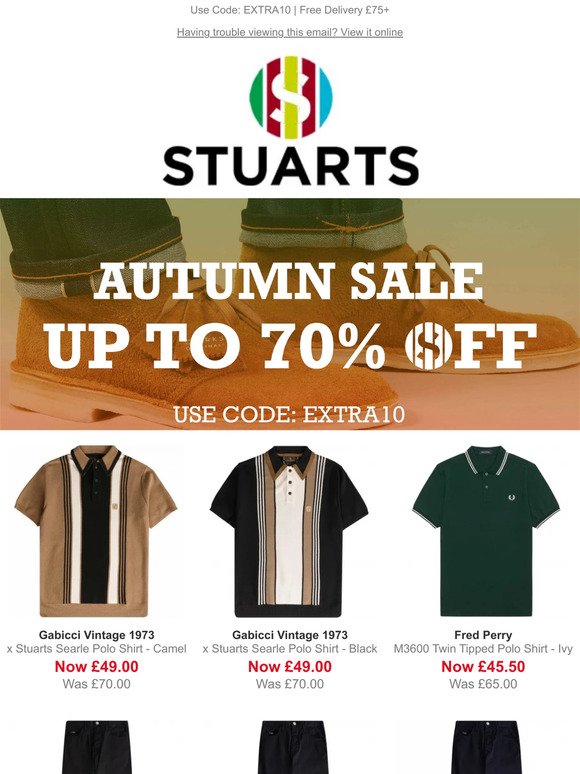 Autumn Sale - Up to 70% off End Of Season Reductions 🚨