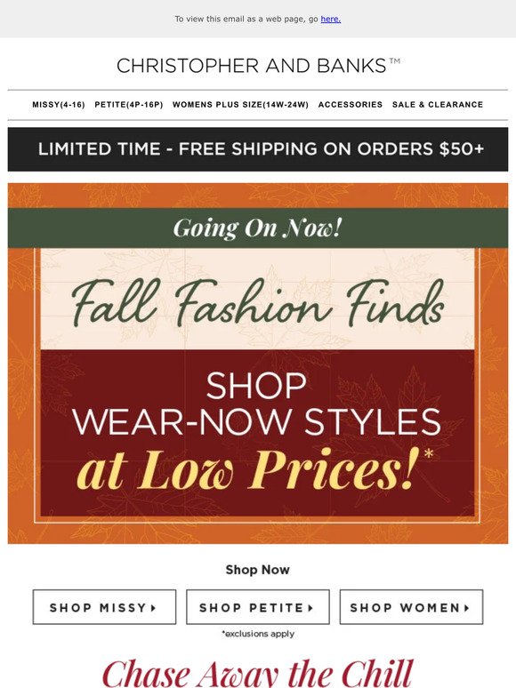 Get Wear-Now Styles Under $20