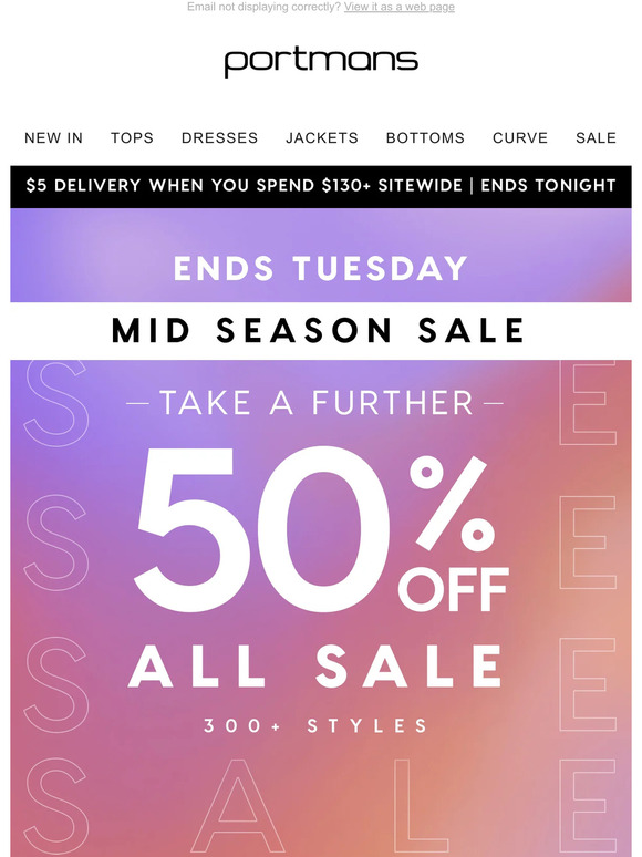 Don't Miss This! Take A Further 50% Off All Sale