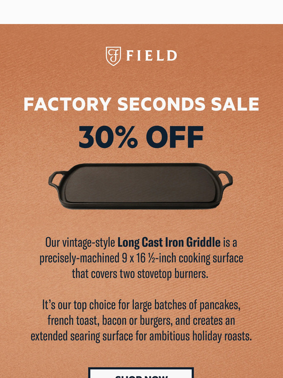 Get $90 off our Double-Burner Long Griddle
