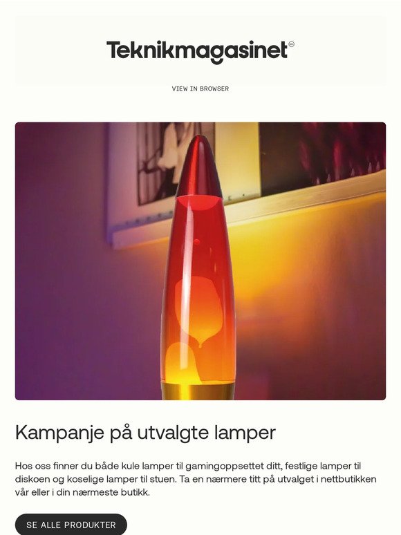 Kampanje på utvalgte lamper