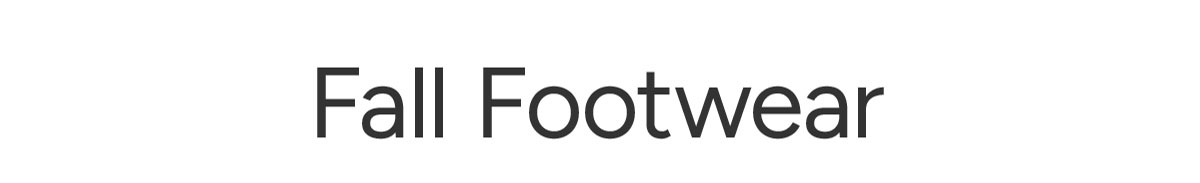 Fall Footwear