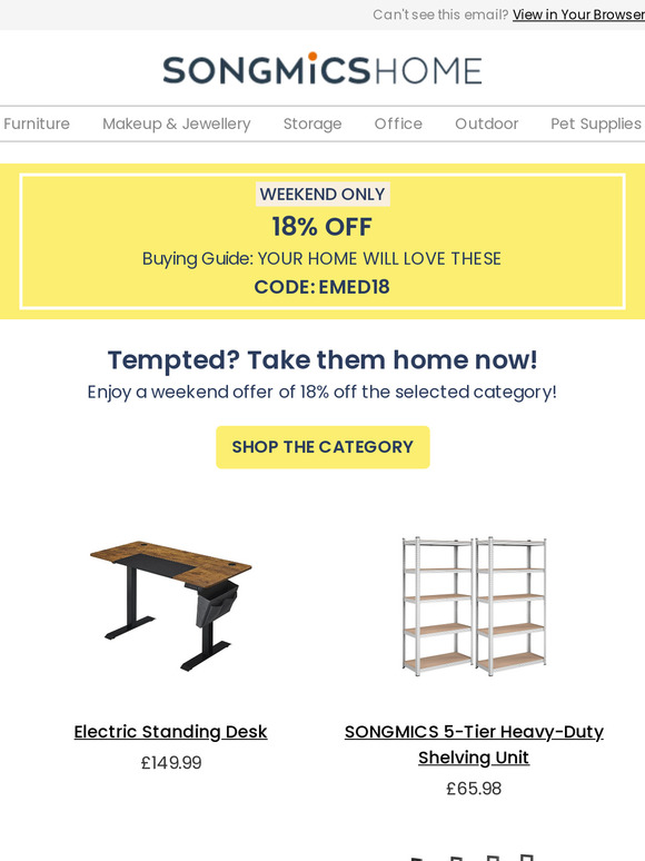 Weekend-only offer: 18% OFF our selected category!