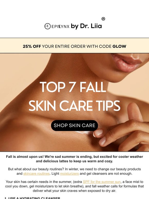 Top 7 Fall Skin Care Tips