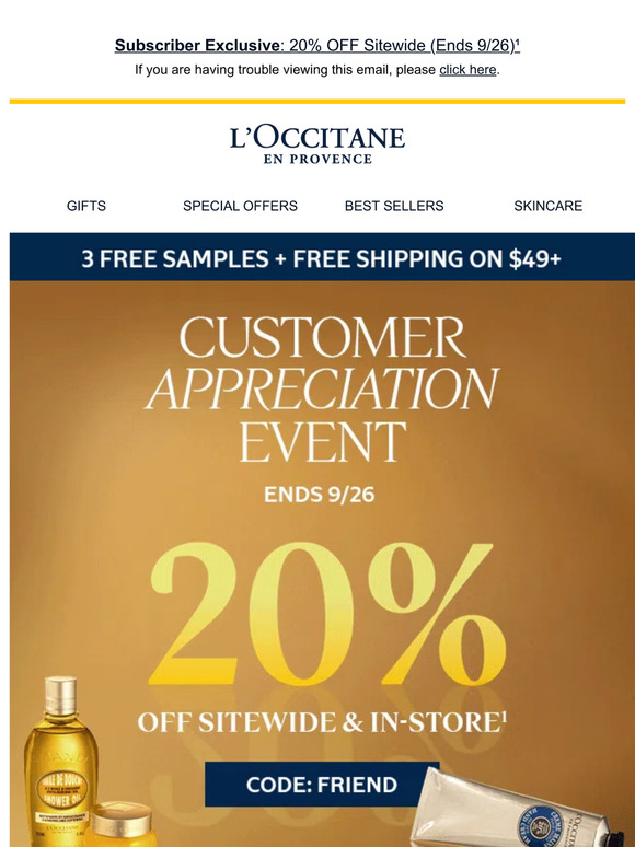 20% off iconic beauty from Provence 🌼