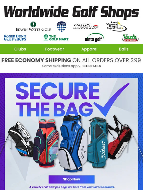 Make A Statement With A New Golf Bag!