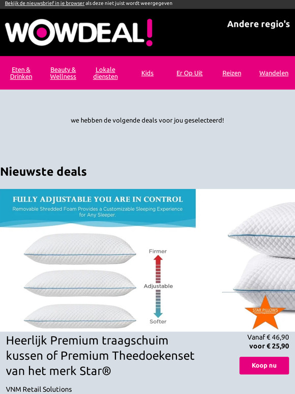 Heerlijk Premium traagschuim kussen of Premium Theedoekenset van het merk Star® | Roofvogelworkshop bij Falconcrest