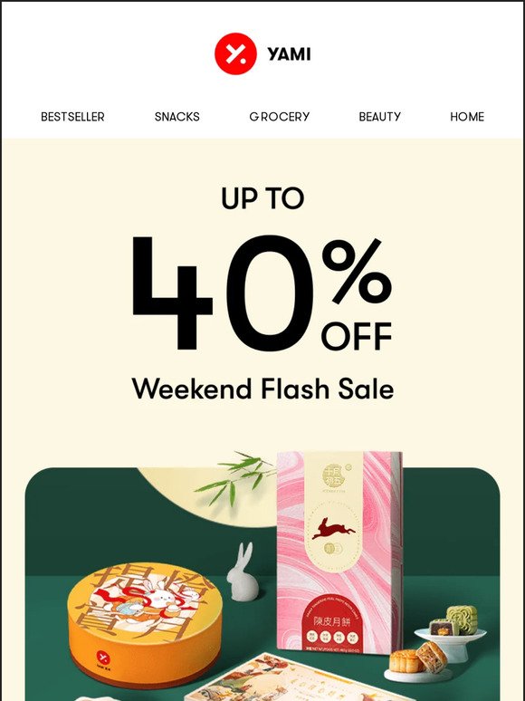 Weekend Flash Sale: Up to 40% OFF!