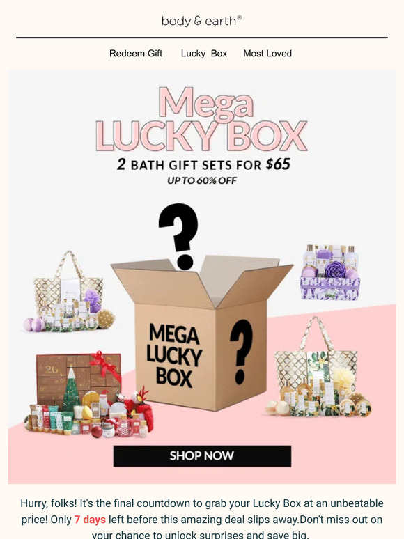 Last 7 Days for Our Lucky Box Extravaganza💥