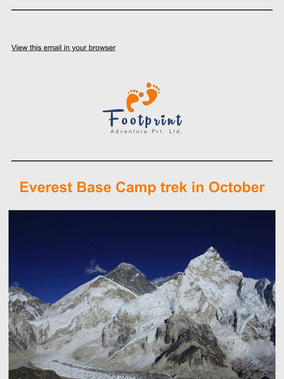 Your Everest Base Camp Adventure Awaits in October!