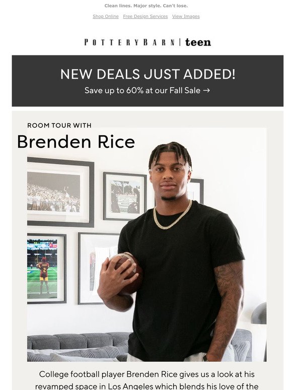 Trending now: College athlete Brenden Rice's room tour 🏈