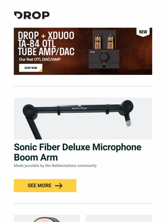 Sonic Fiber Deluxe Microphone Boom Arm, Monster ARC+ Smart Sound Reactive LED Lamp, Moon Key Mighty Dragon Metal Artisan Keycap and more...