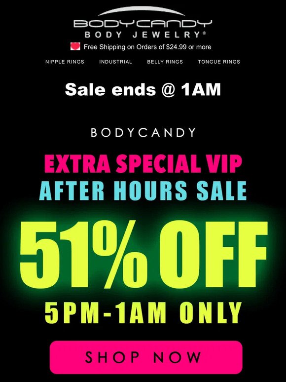 ⚡ Everything 51% OFF ⚡ 5PM - 1AM