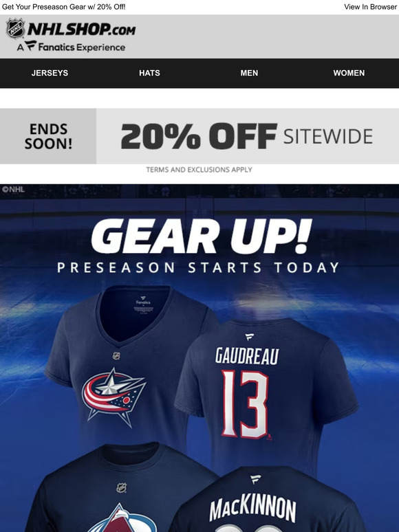 20% Off Sitewide | Preseason Starts Today!