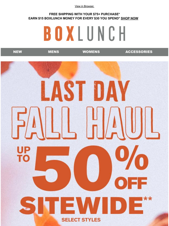 🍁 Last day to shop the Fall Haul sale!