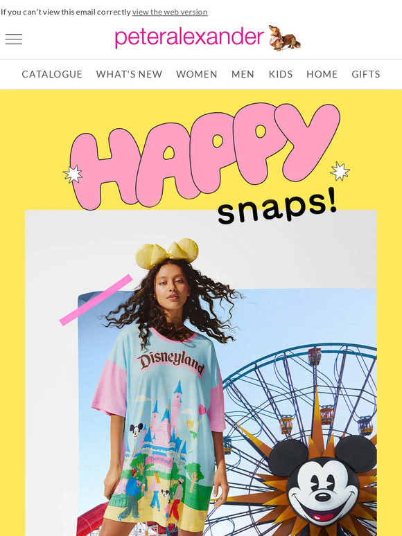 Peter Alexander New Zealand Say Cheese! New Disneyland Resort PJs are