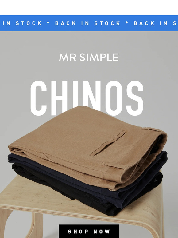 Chino Pants - Back In Stock 😍