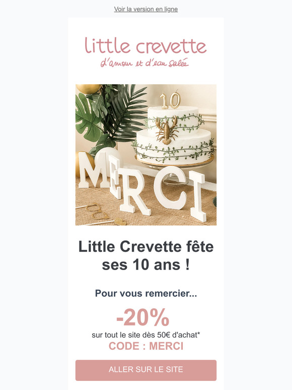 Ne ratez pas les 20% sur tout 🎂 #anniversaire