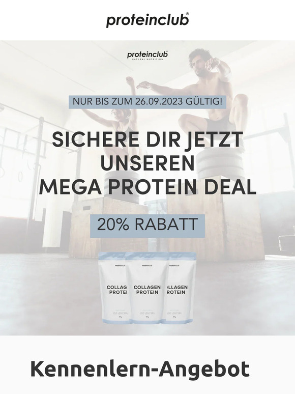 Kennenlern-Angebot - 20% Rabatt auf unser neues Kollagen Protein!