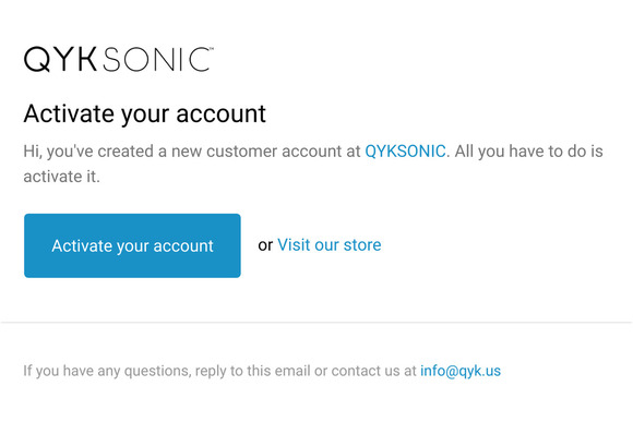 Customer account activation
