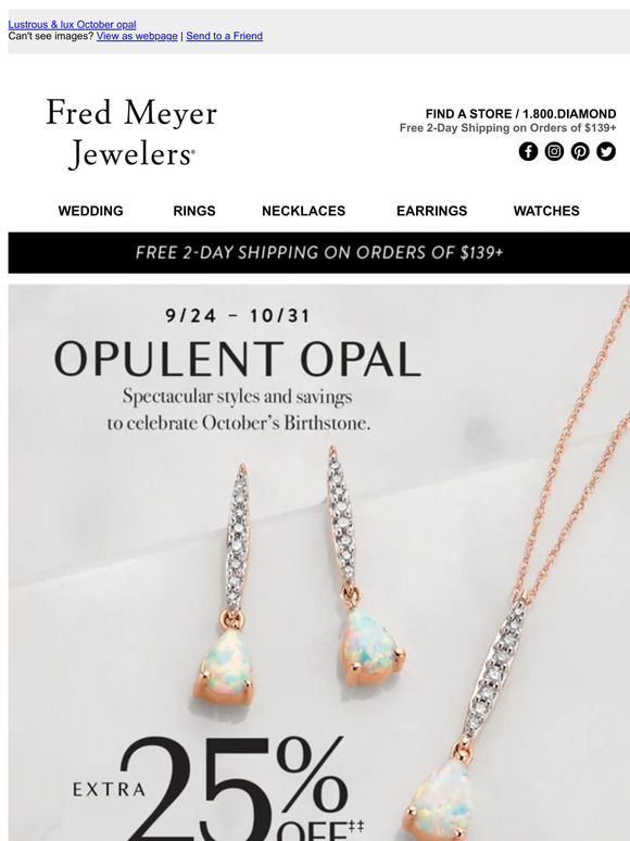 Fred Meyer Jewelers Lustrous & lux October opal Milled