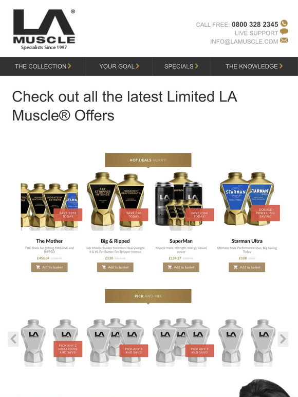Latest LA Muscle offers are here