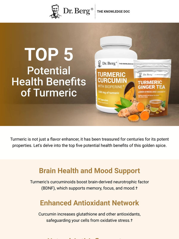 Dr Berg Unlocking Turmeric's Golden History Top 5 Health Benefits
