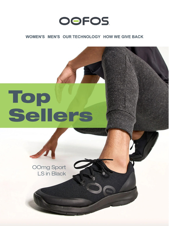 OOFOS Shop Chart Topping Styles Milled