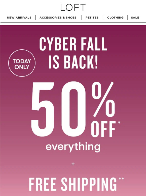 CYBER FALL IS BACK TODAY ONLY!