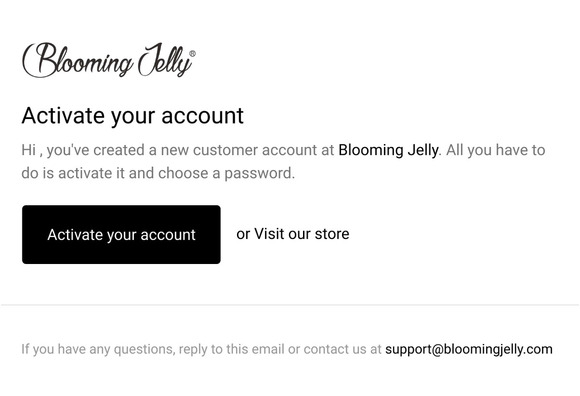 Customer account activation