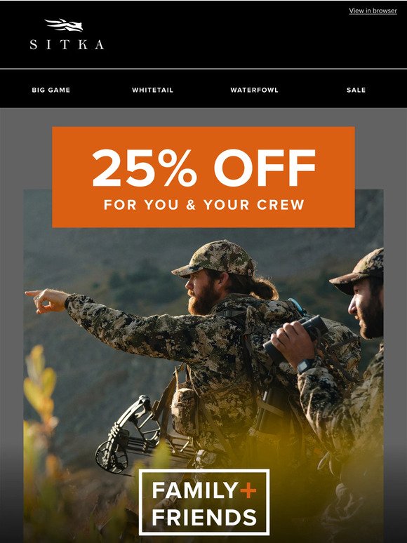 Sitka Gear Email Newsletters Shop Sales, Discounts, and Coupon Codes