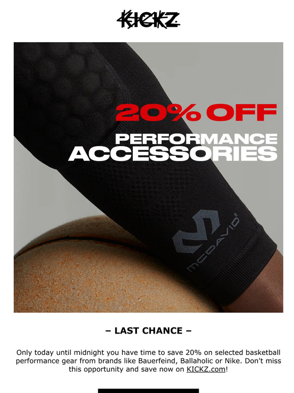 ! Last chance: 20% off selected performance gear!