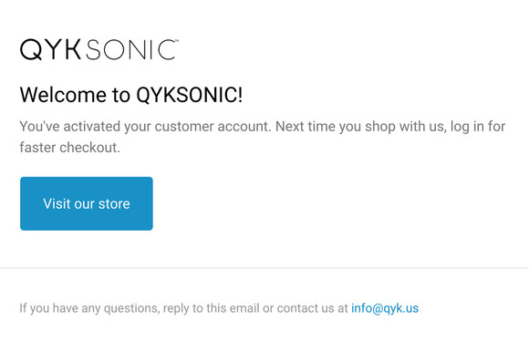 Customer account confirmation