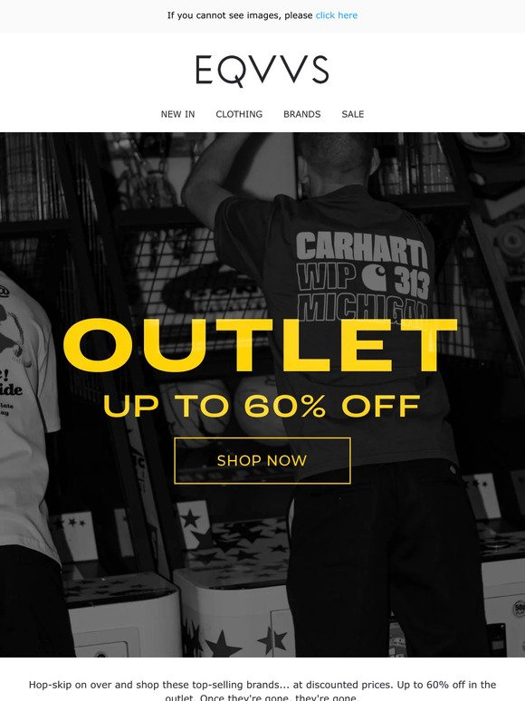 Outlet | Up to 60% off