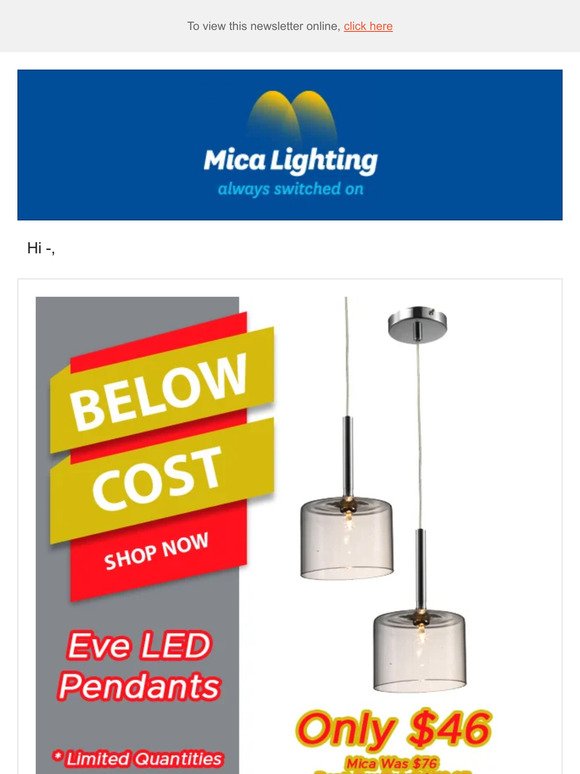 📢 LED $46 Pendant Lights - Eve is Below Cost - Limited Quantities! 📢