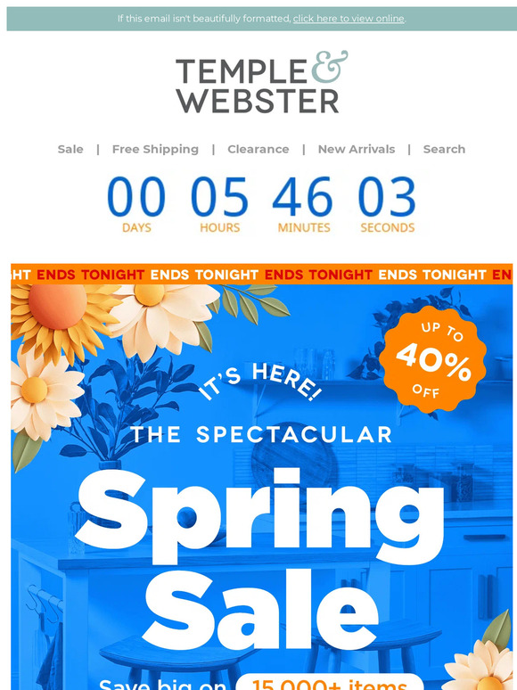 Final Call 📞 Spring Sale Ends Tonight!