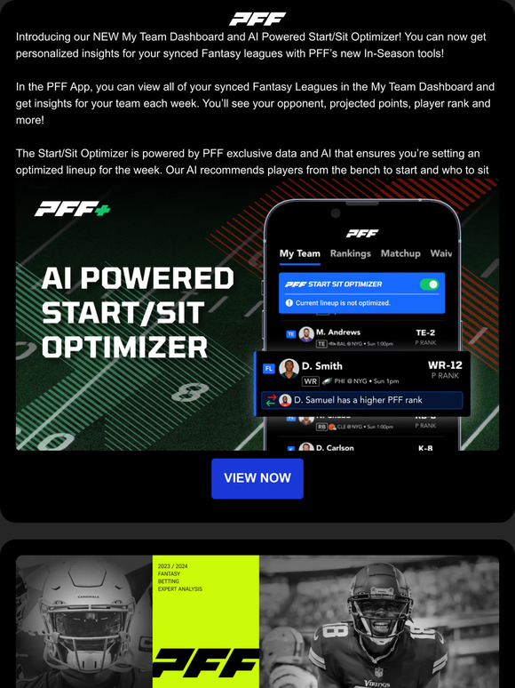 Introducing The PFF+ Live Draft Assistant