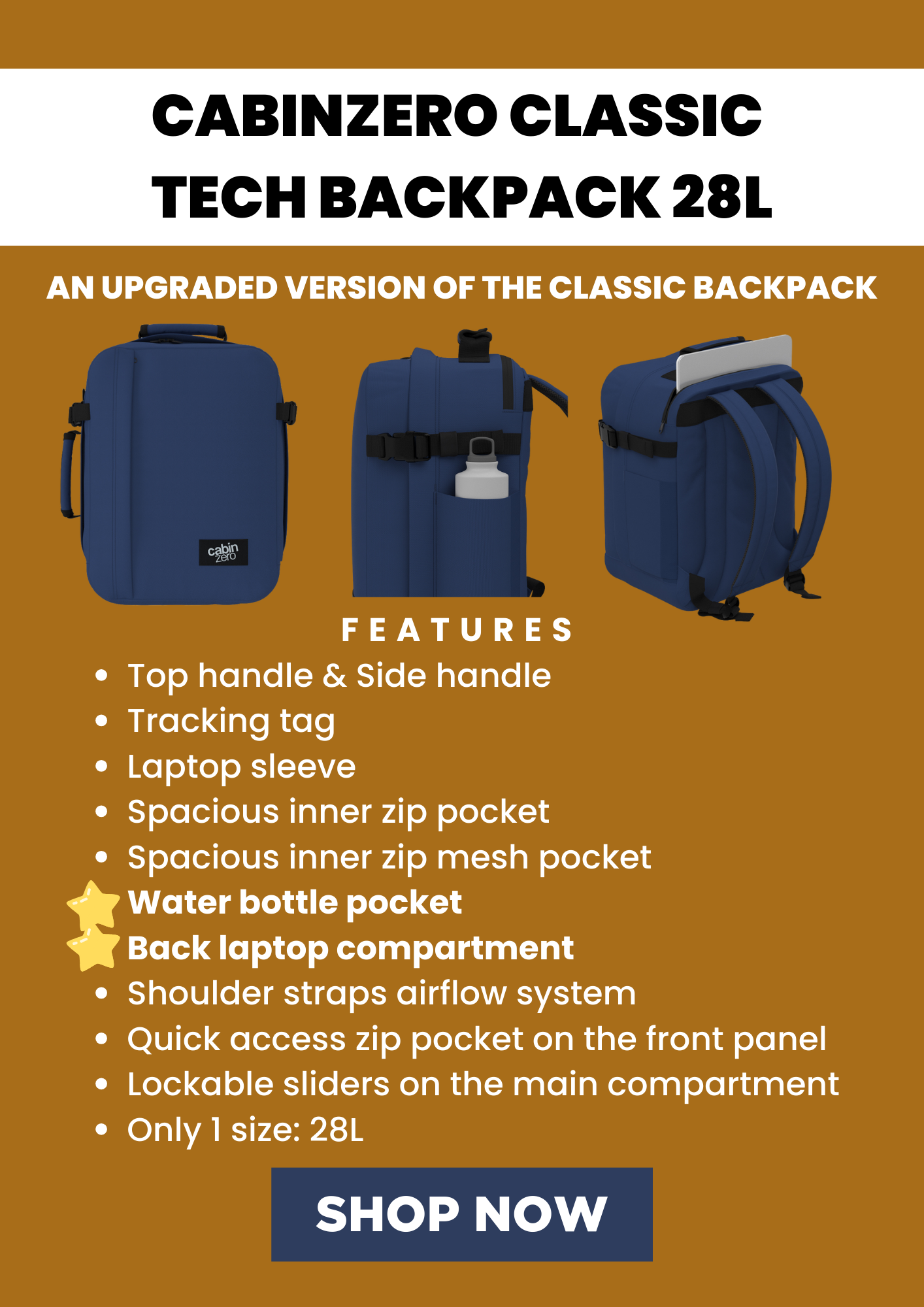 Classic Cabin Backpack 28L Gobi Sands