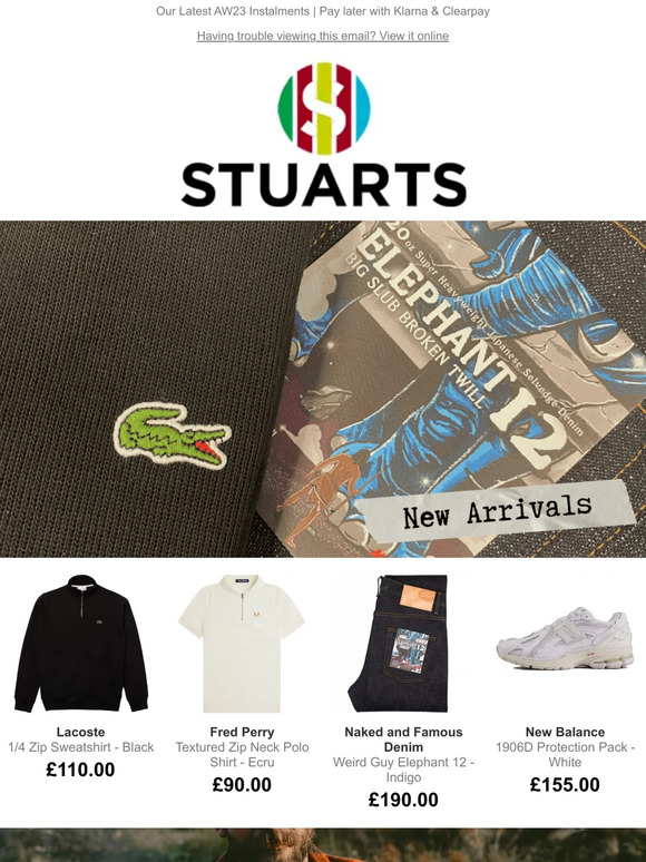 Fred Perry, Filson, Red Wing & more this week at Stuarts 👌