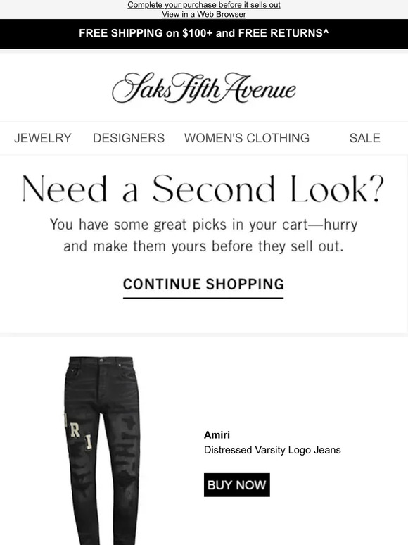 Your Amiri item is still here. You deserve it.